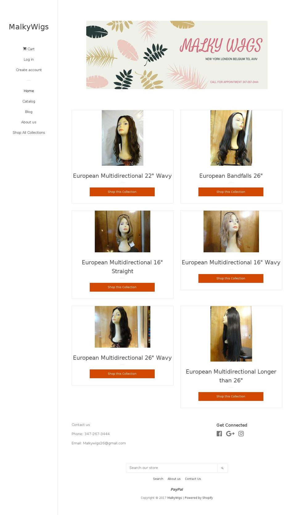 malkywigs.com shopify website screenshot