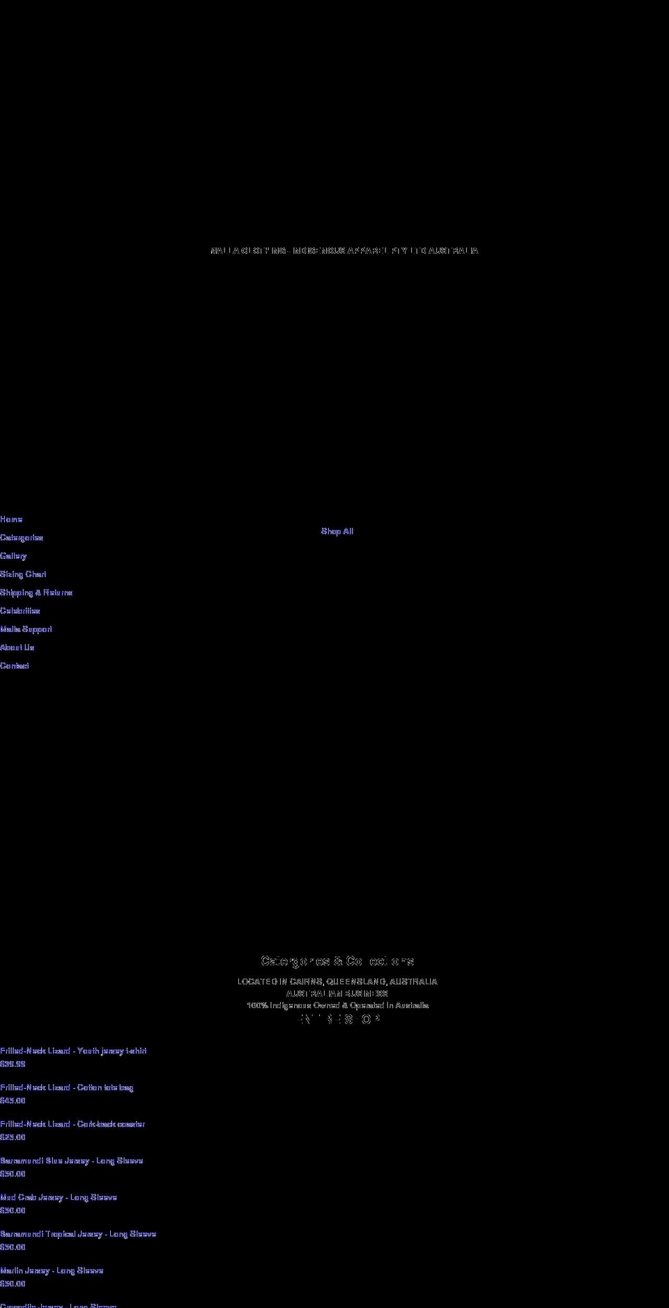 mallaclothing.com shopify website screenshot