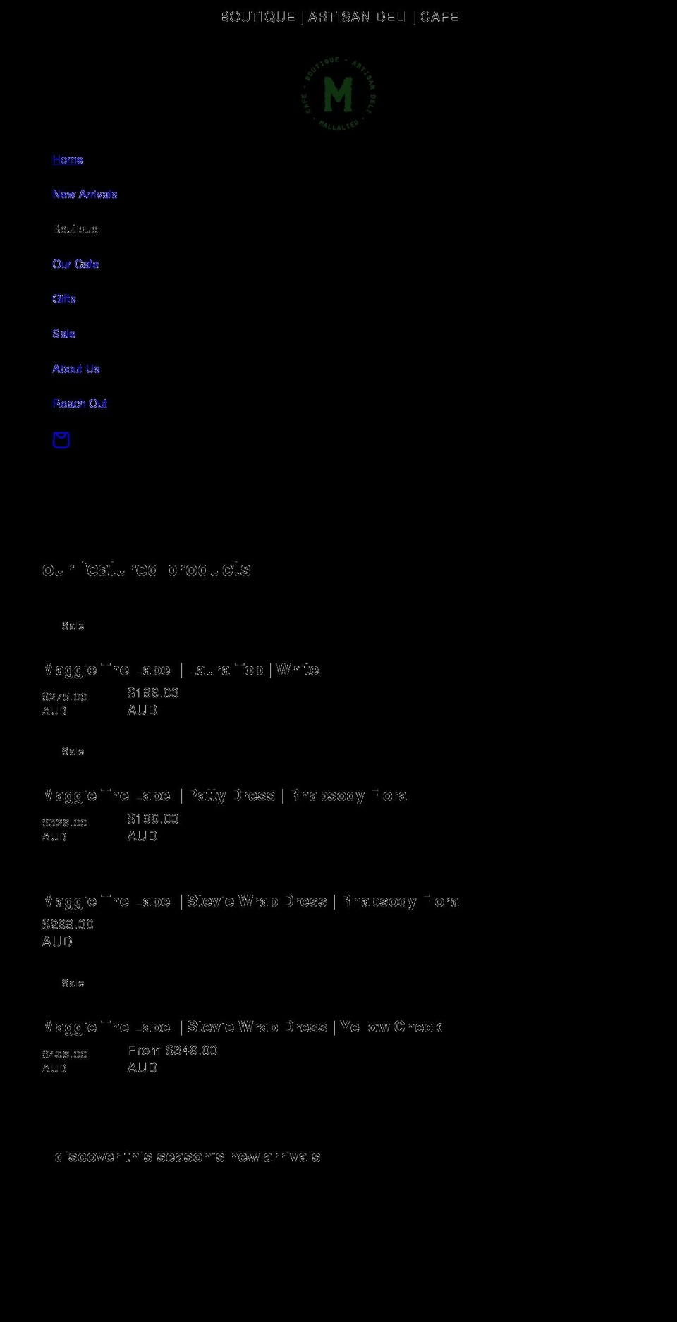 mallalieu.com.au shopify website screenshot