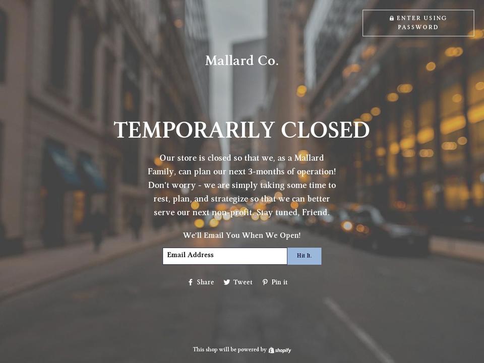 Mallard Apparel \u0026 Company - Main Shopify theme site example mallardapparelandcompany.com