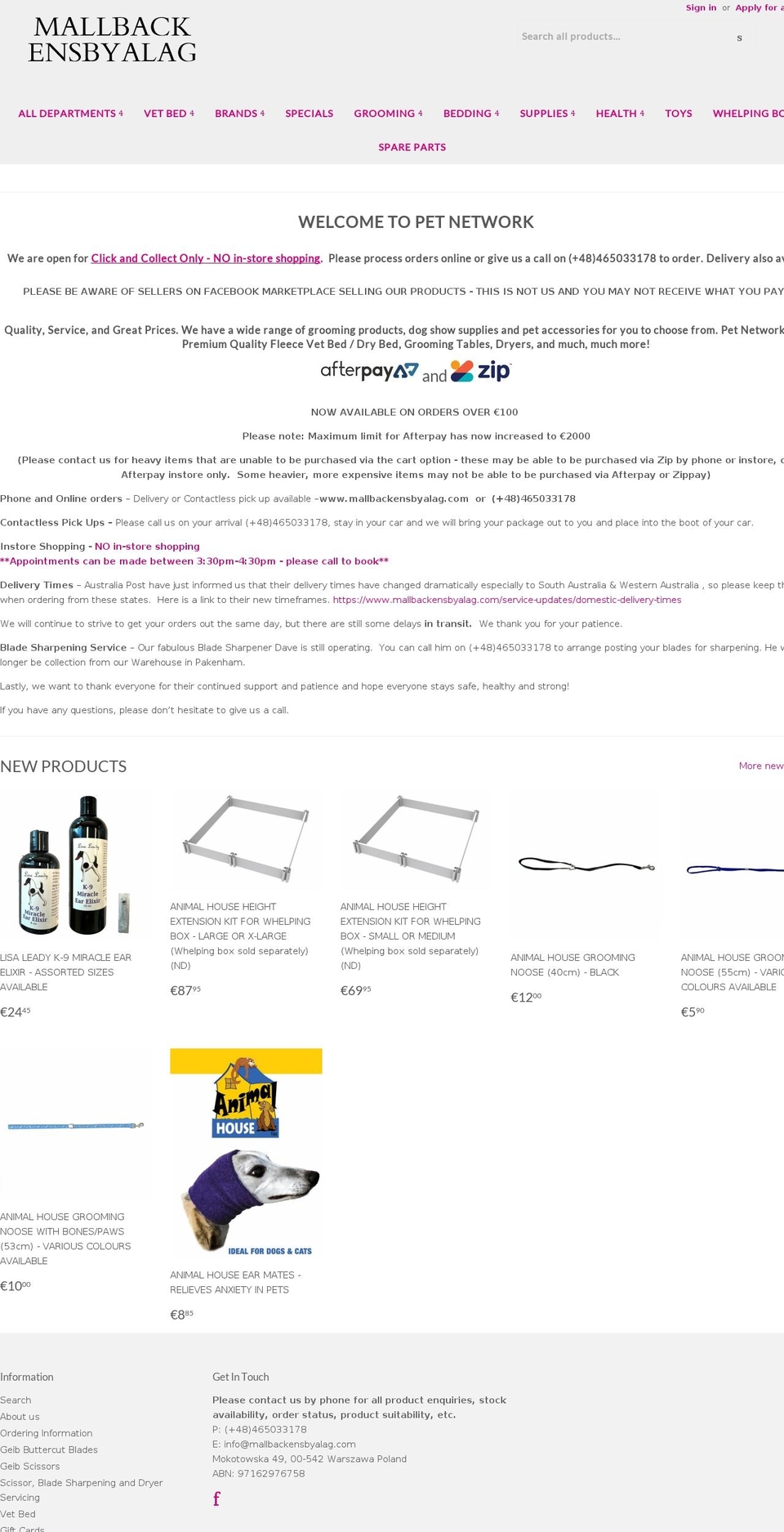 mallbackensbyalag.com shopify website screenshot