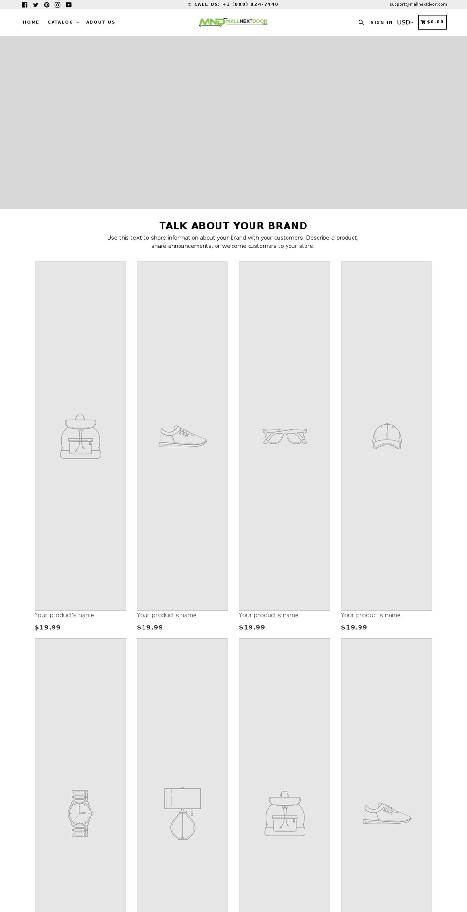 mallnextdoor.com — Shopify storefront screenshot