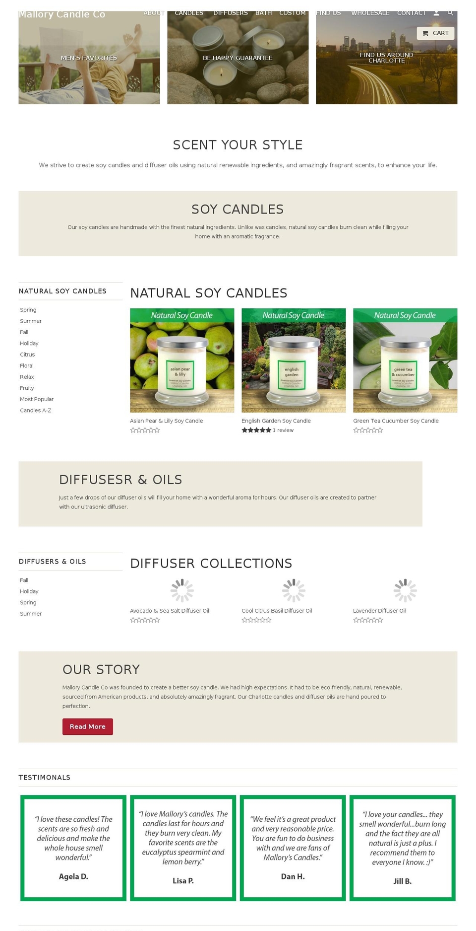 malloryandco.com shopify website screenshot