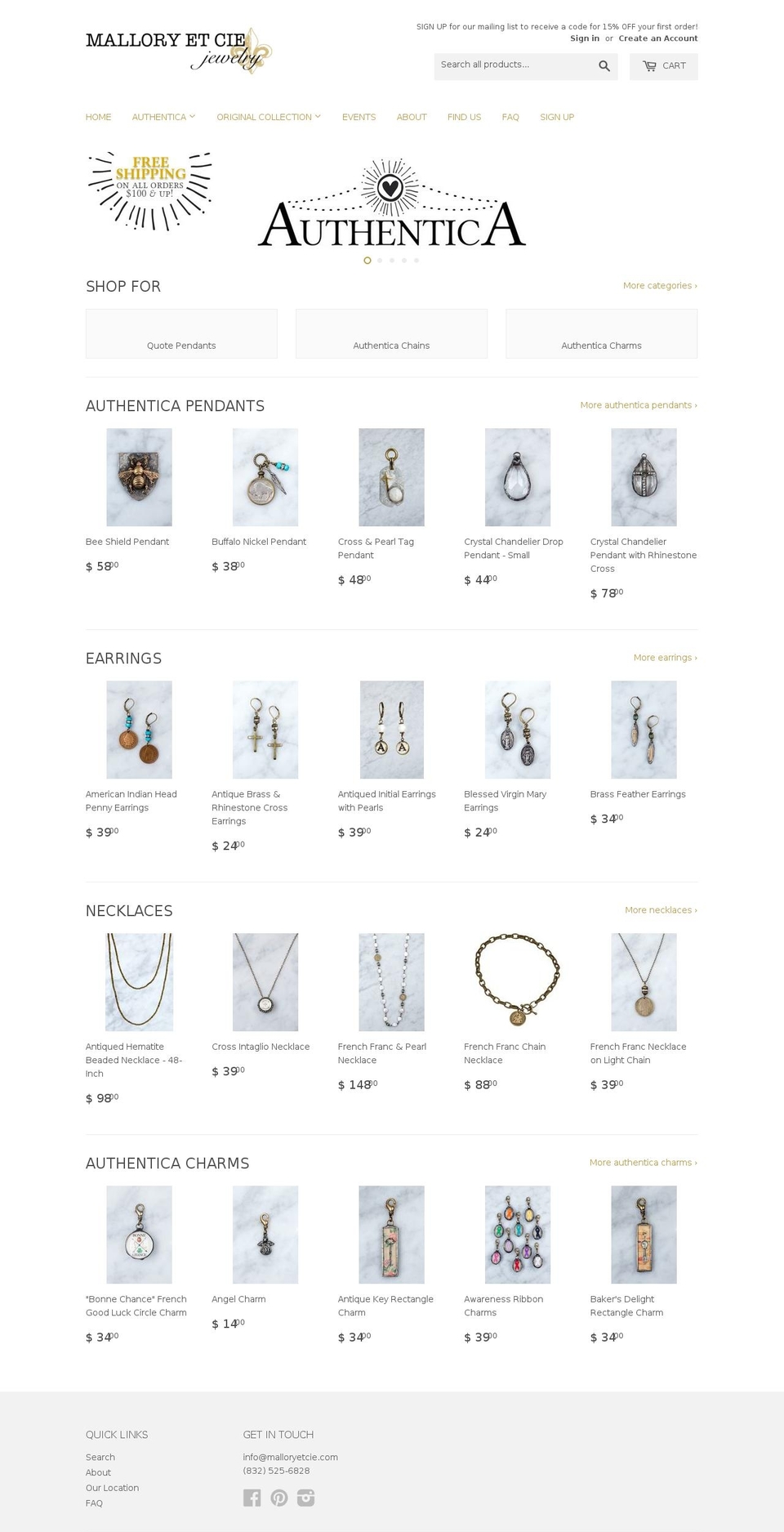 malloryetcie.com shopify website screenshot