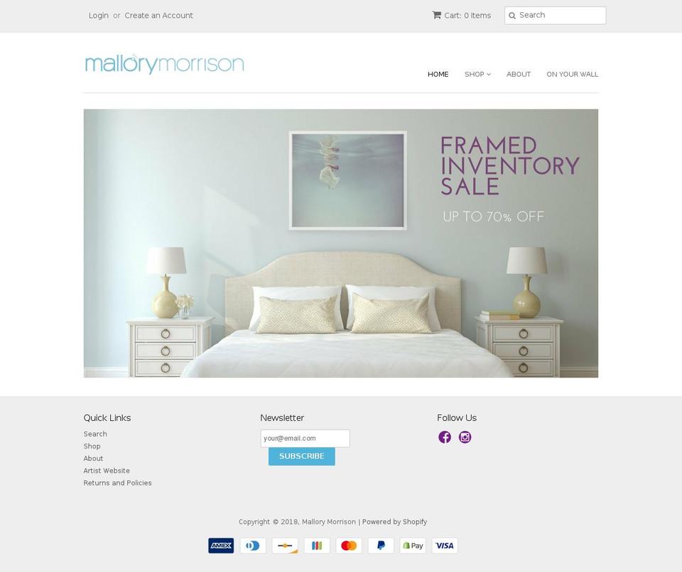 mallorymorrison.photography shopify website screenshot