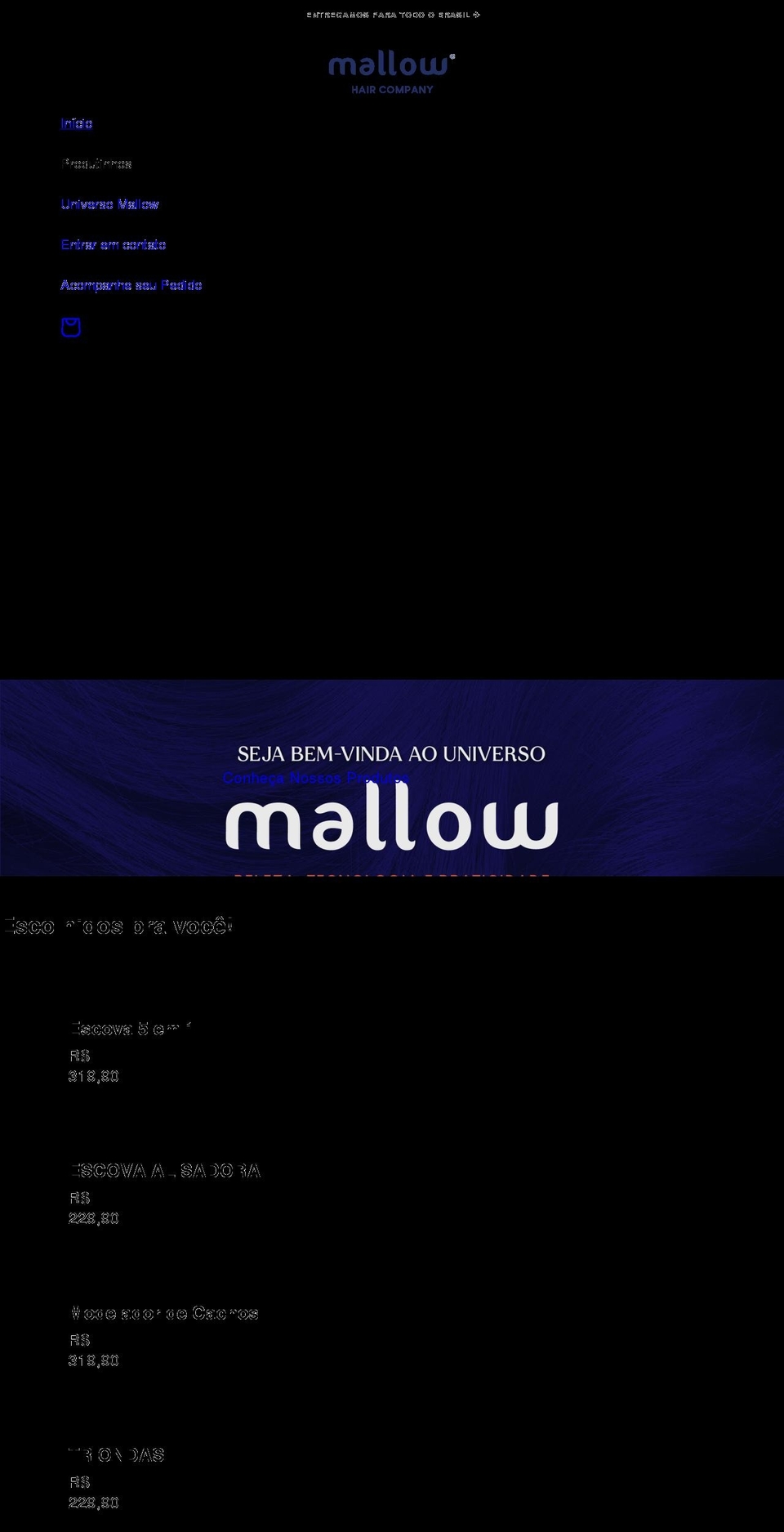 mallow.com.br shopify website screenshot