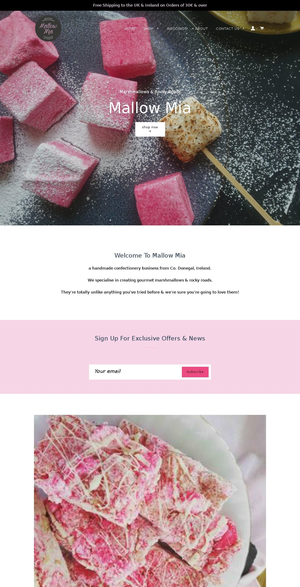 mallowmia.com shopify website screenshot