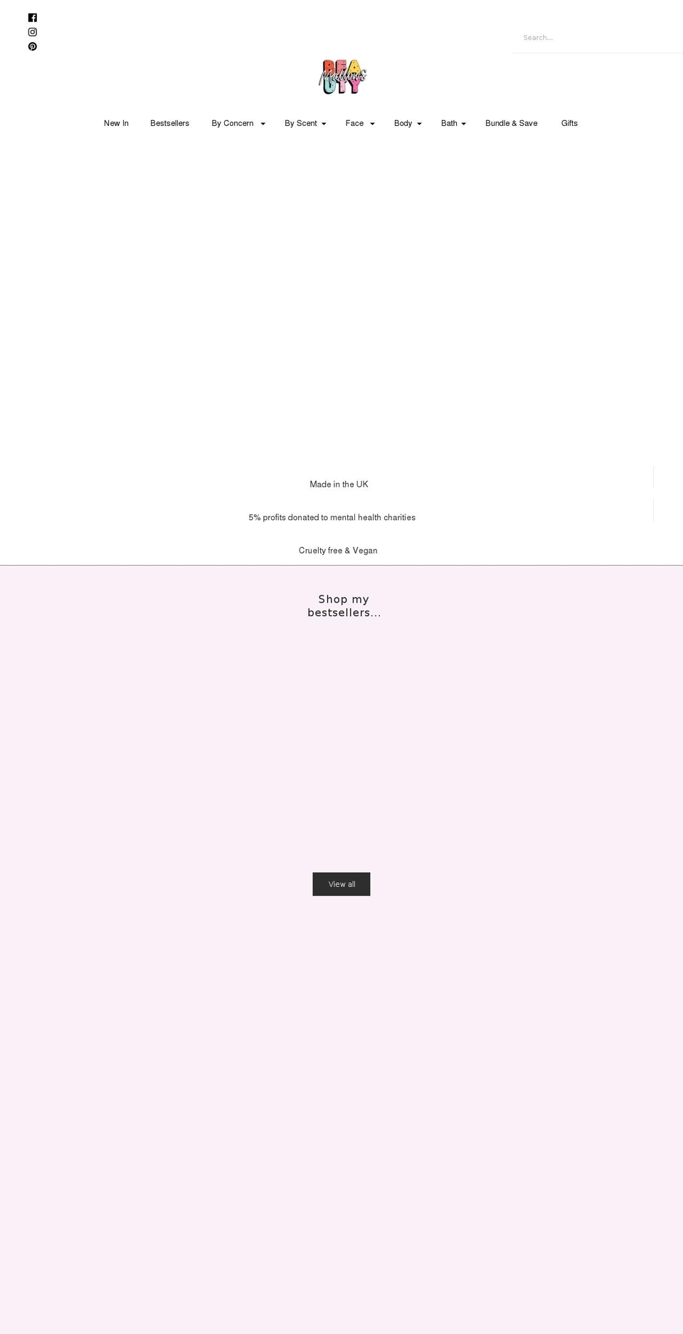 mallowsbeauty.co.uk shopify website screenshot