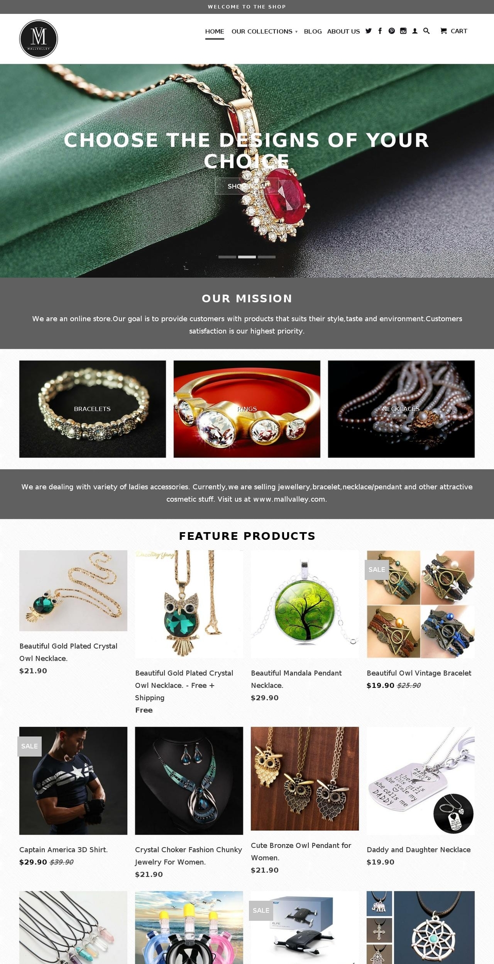 Shineon challenge - shopify theme Shopify theme site example mallvalley.com