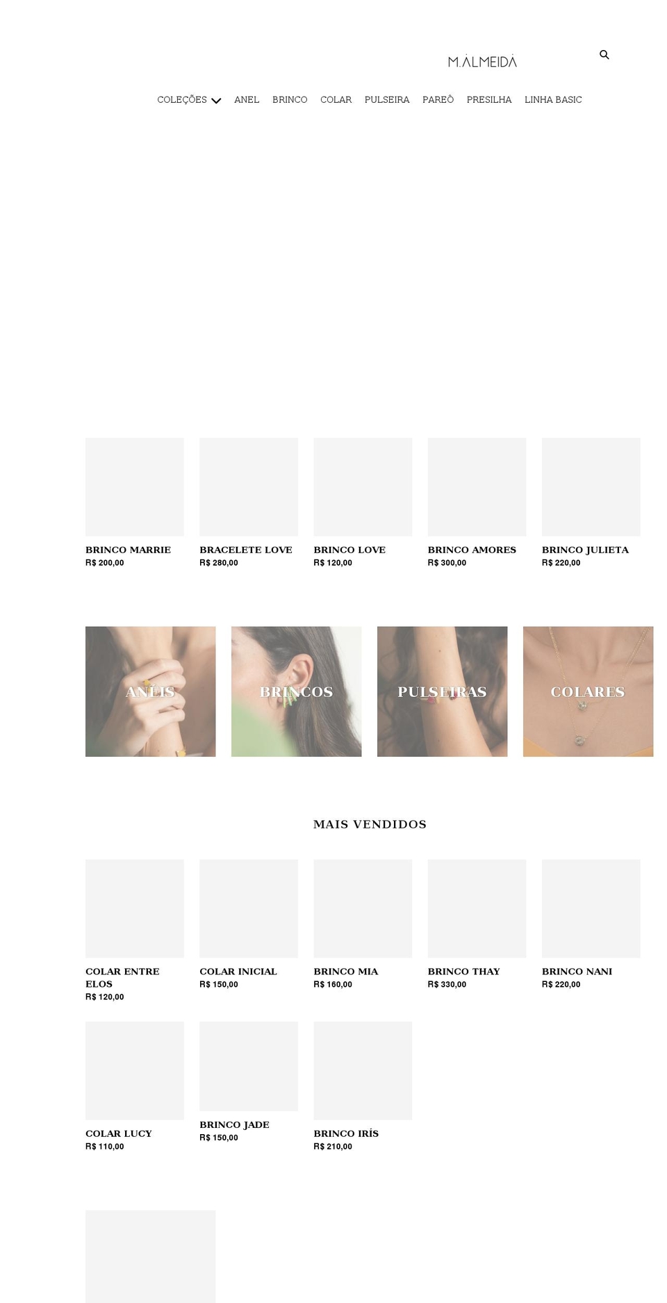 malmeida.shop shopify website screenshot