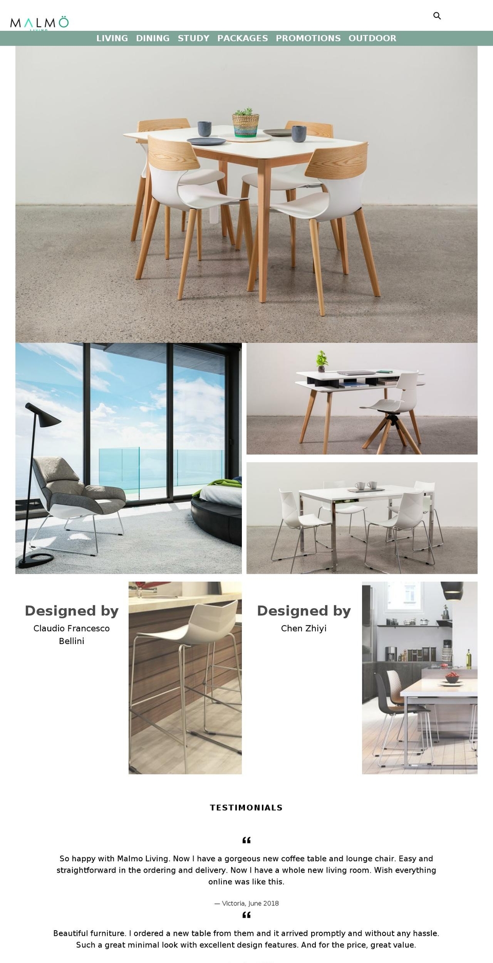 malmoliving.com.au shopify website screenshot