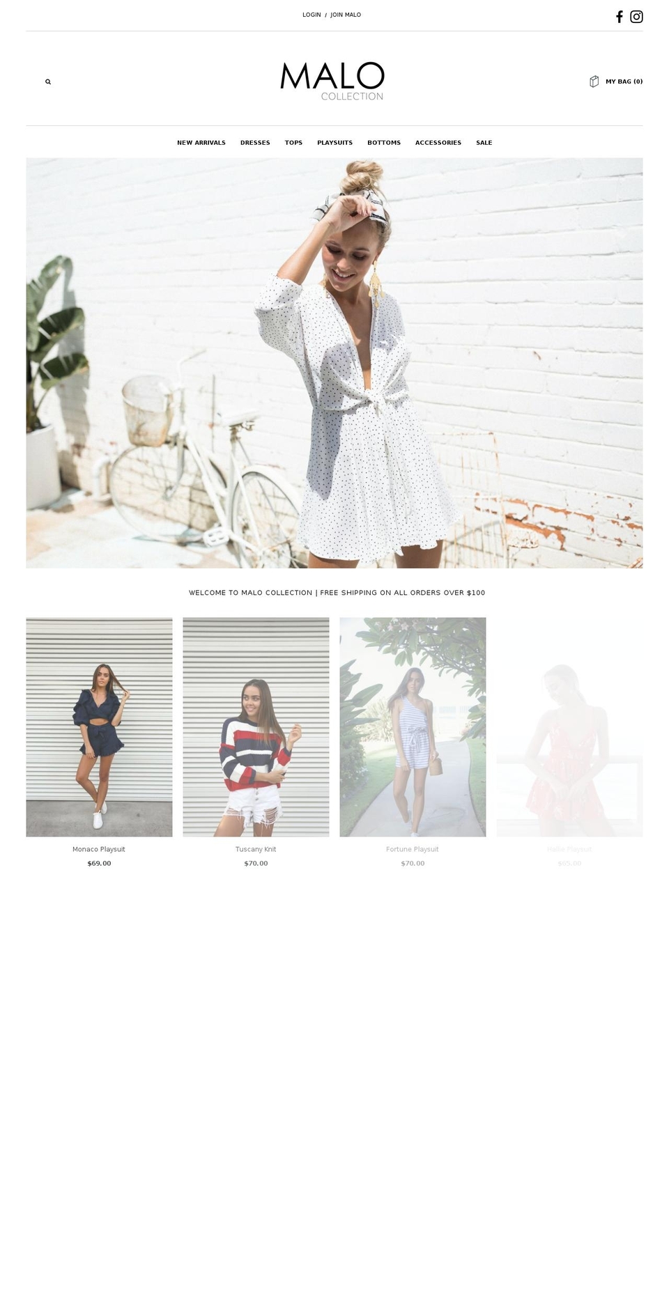 malocollection.com — Shopify storefront screenshot