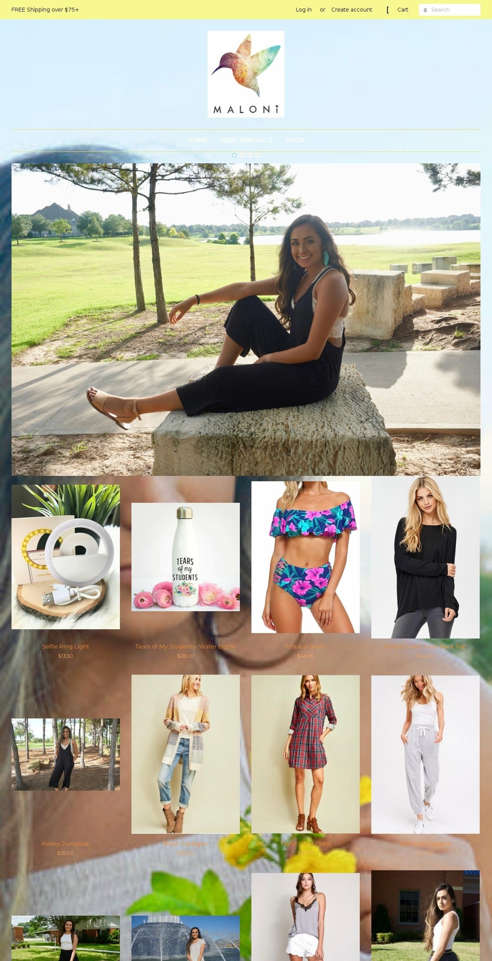 malonitheboutique.com shopify website screenshot