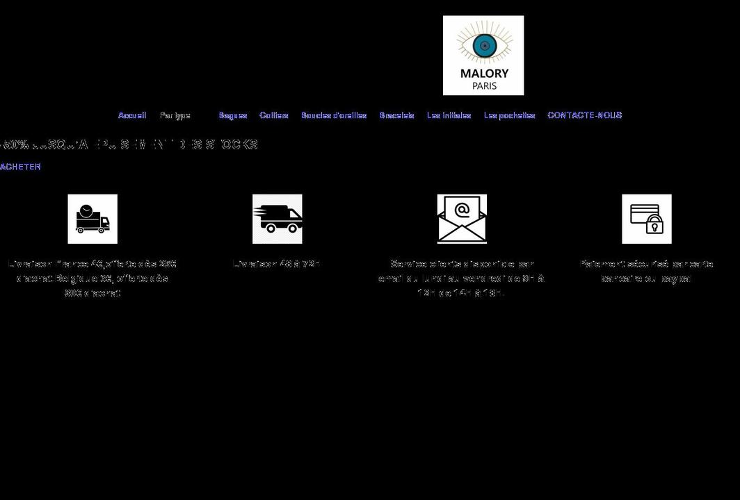 maloryparis.com shopify website screenshot