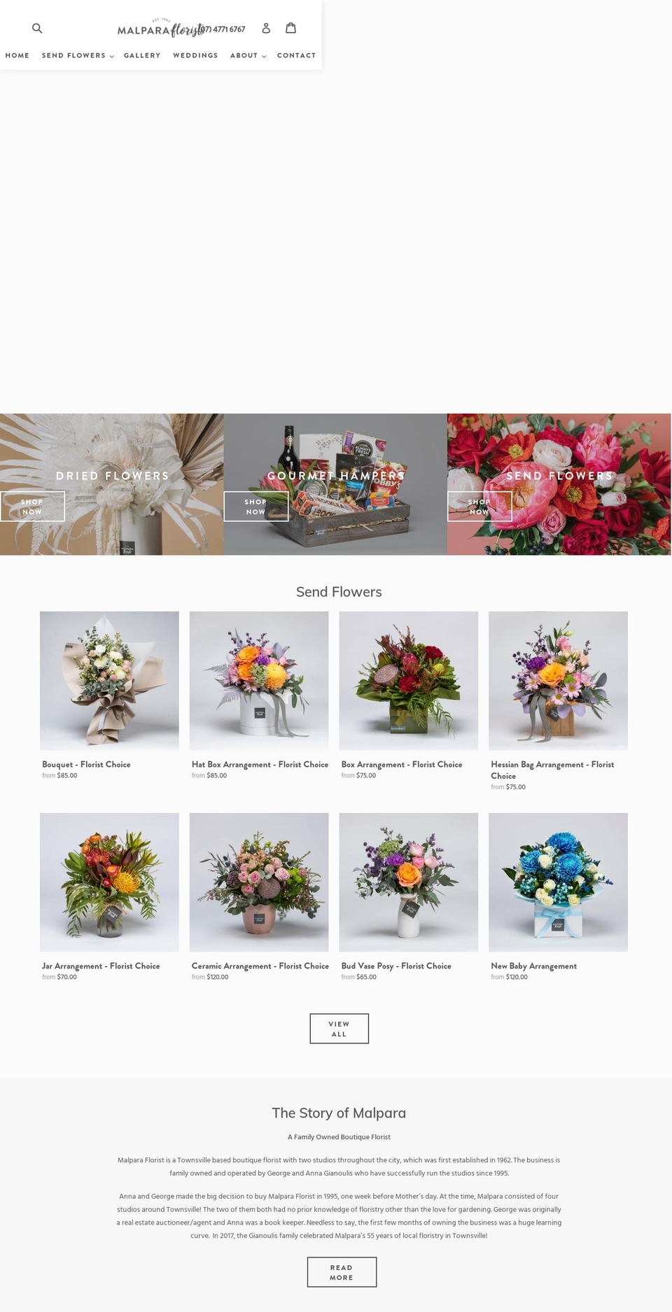 malpara.com shopify website screenshot