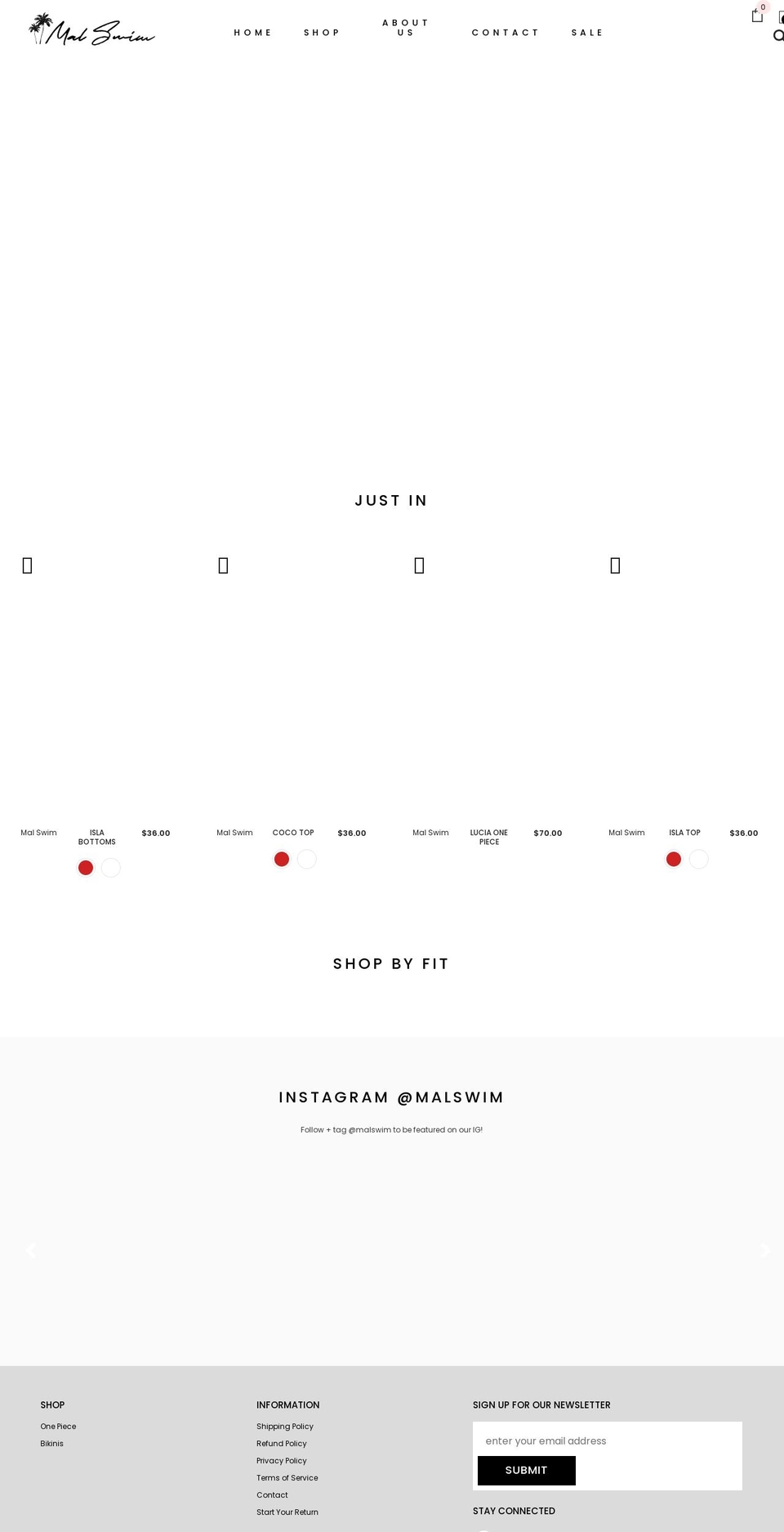 malswim.com shopify website screenshot