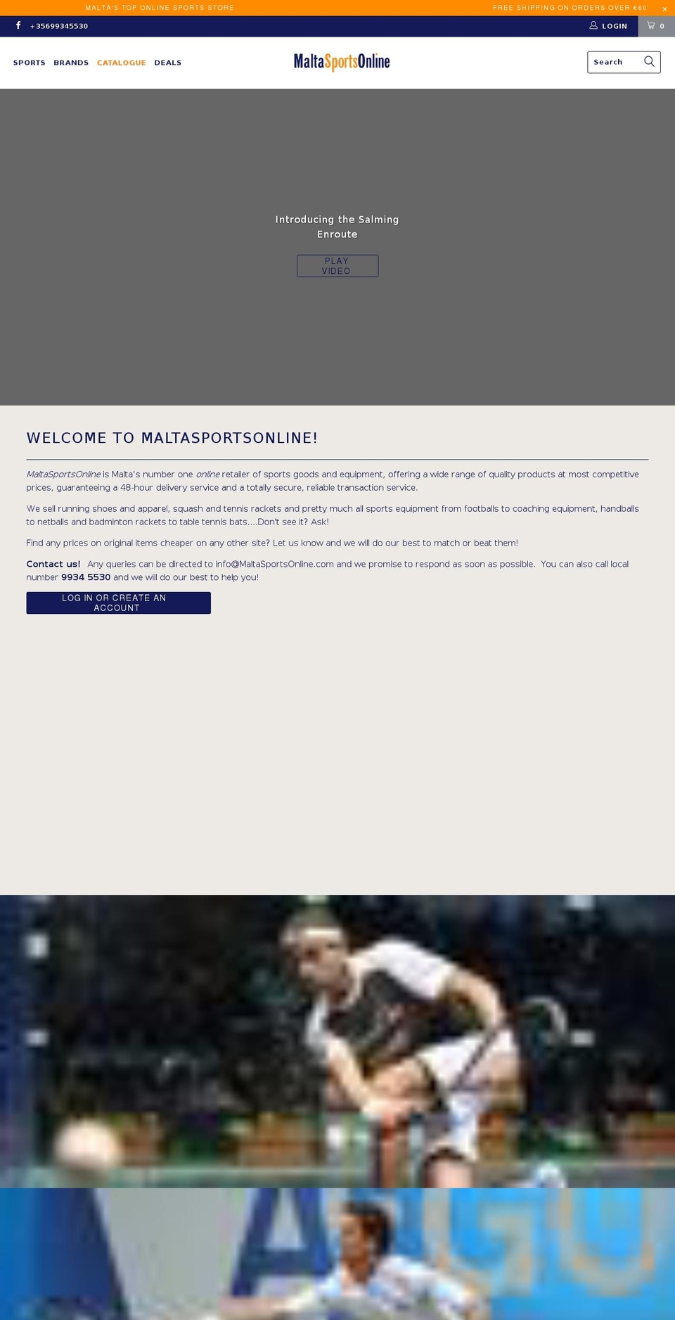 maltasportsonline.com shopify website screenshot