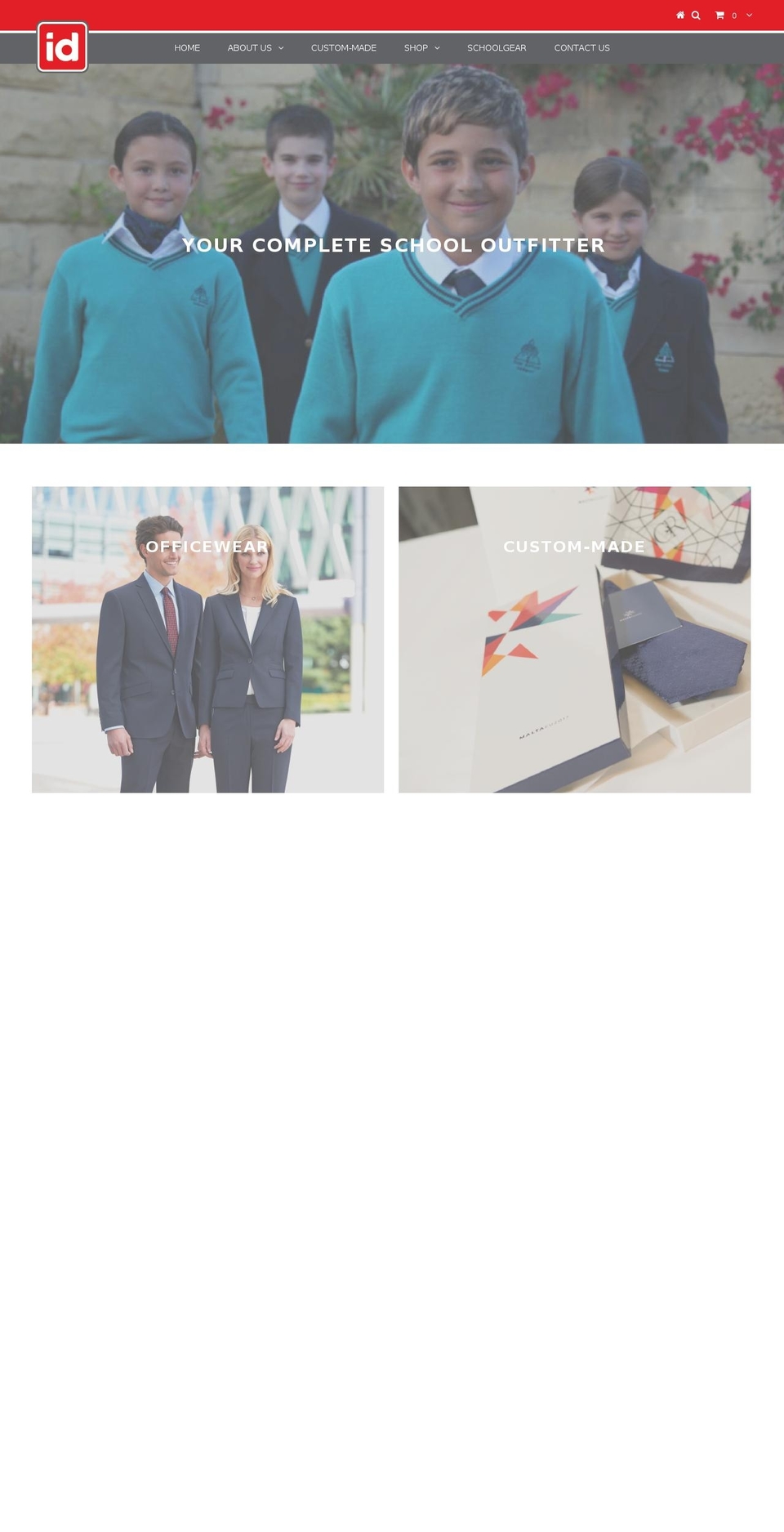 maltauniforms.com — Shopify storefront screenshot