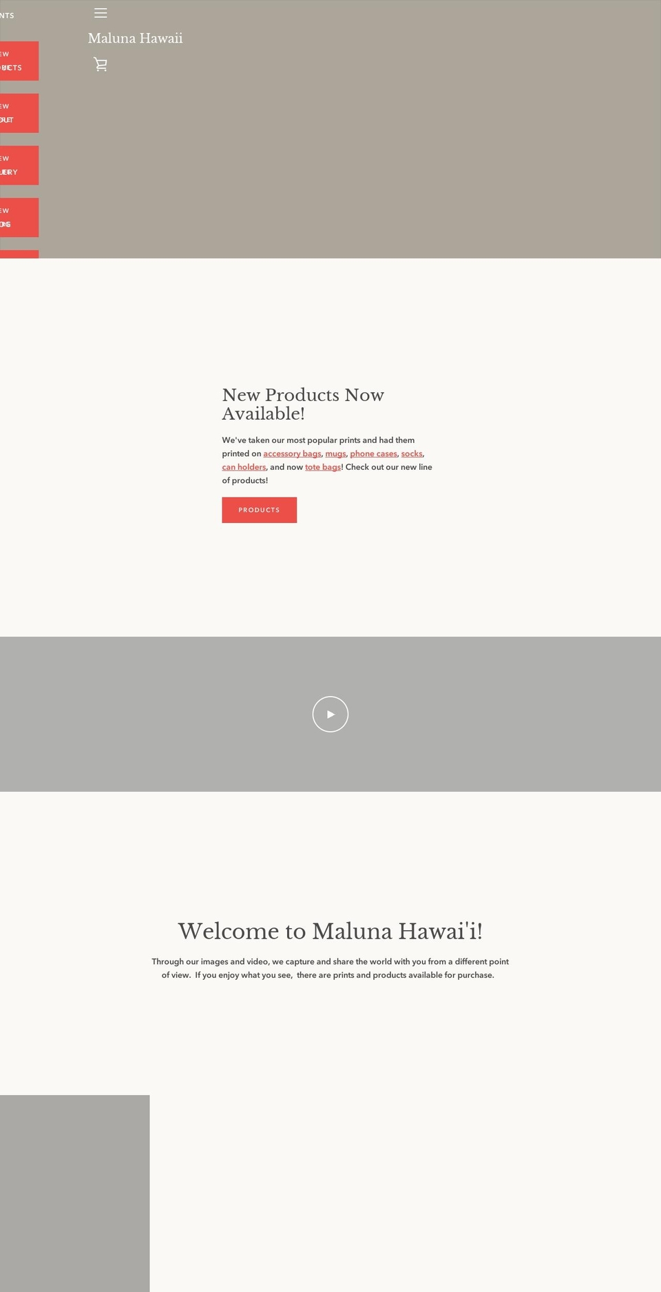 malunahawaii.com — Shopify storefront screenshot