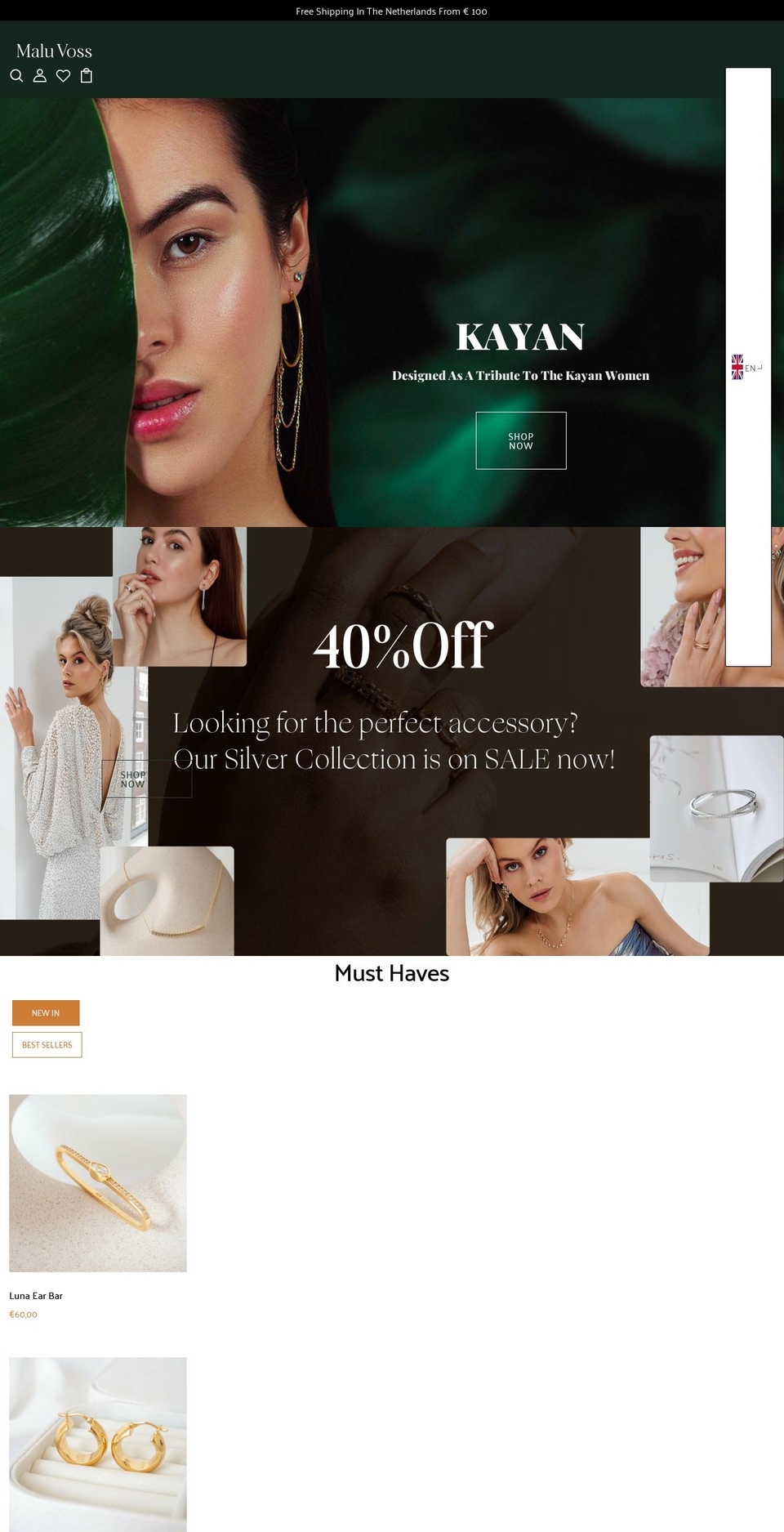 maluvoss.com shopify website screenshot