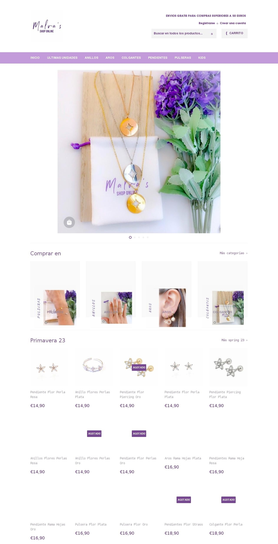 malvas-shop.com shopify website screenshot