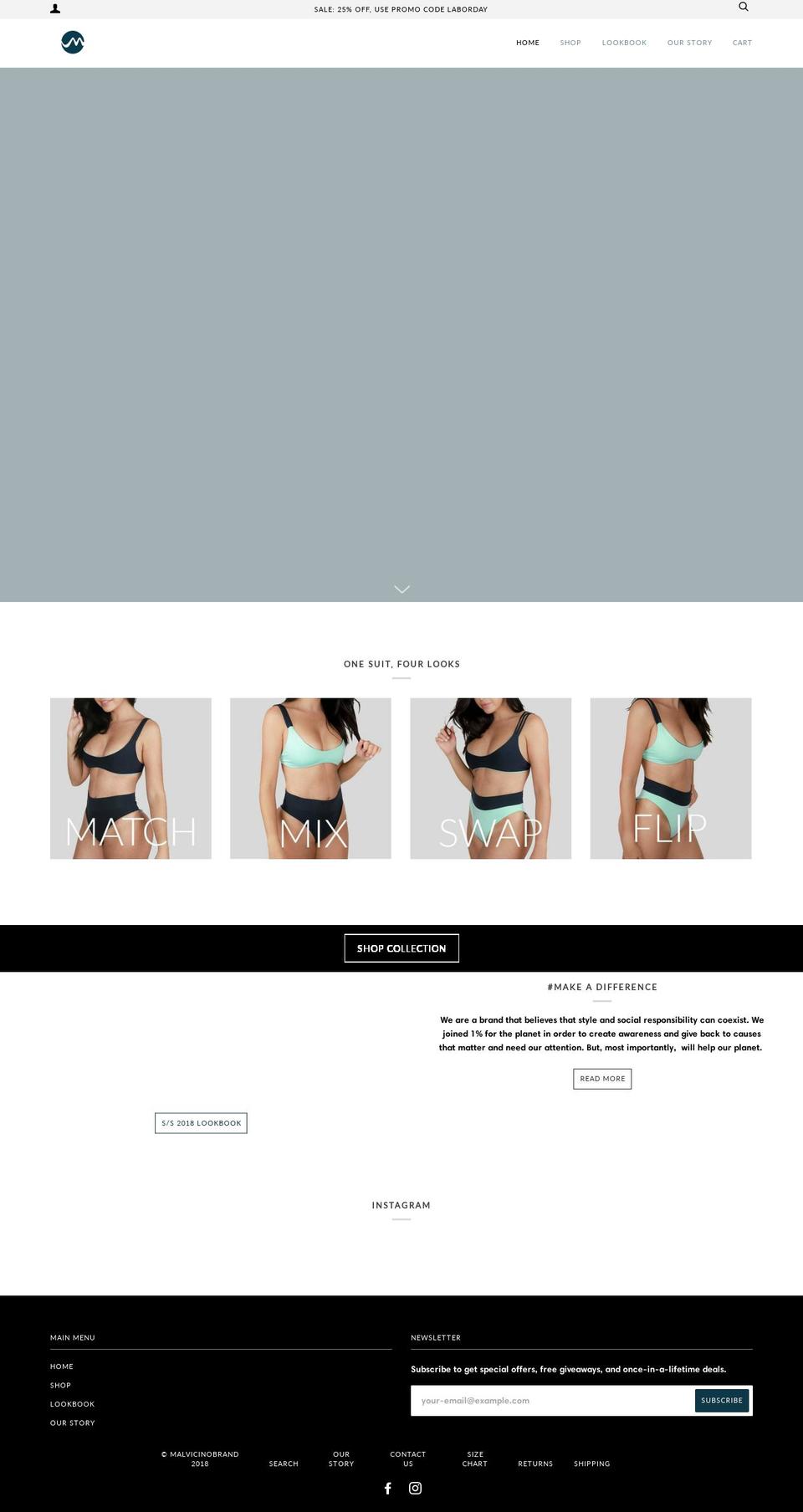 malvicinobrand.com — Shopify storefront screenshot