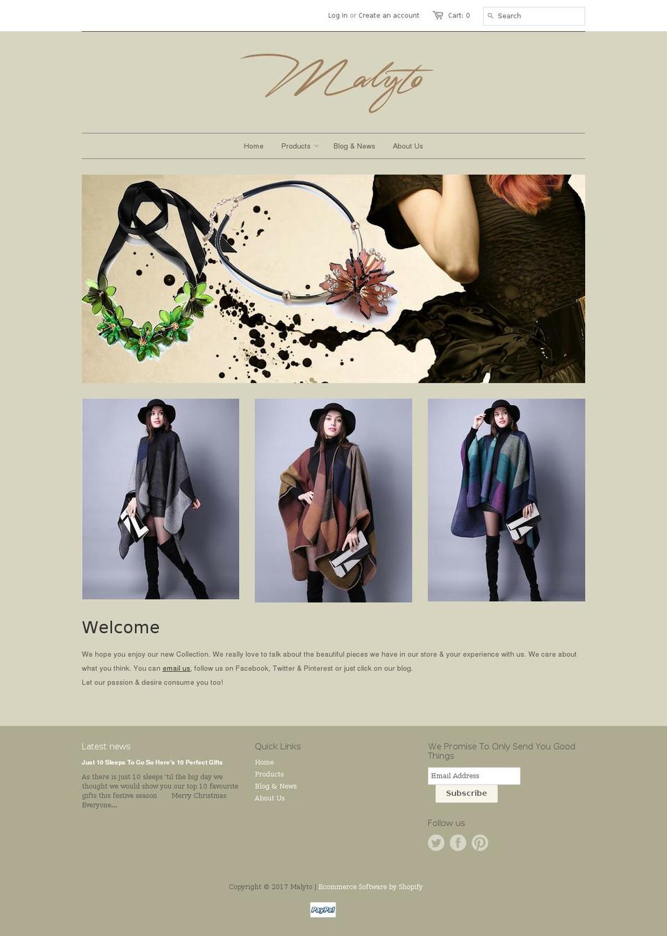 malyto.com shopify website screenshot
