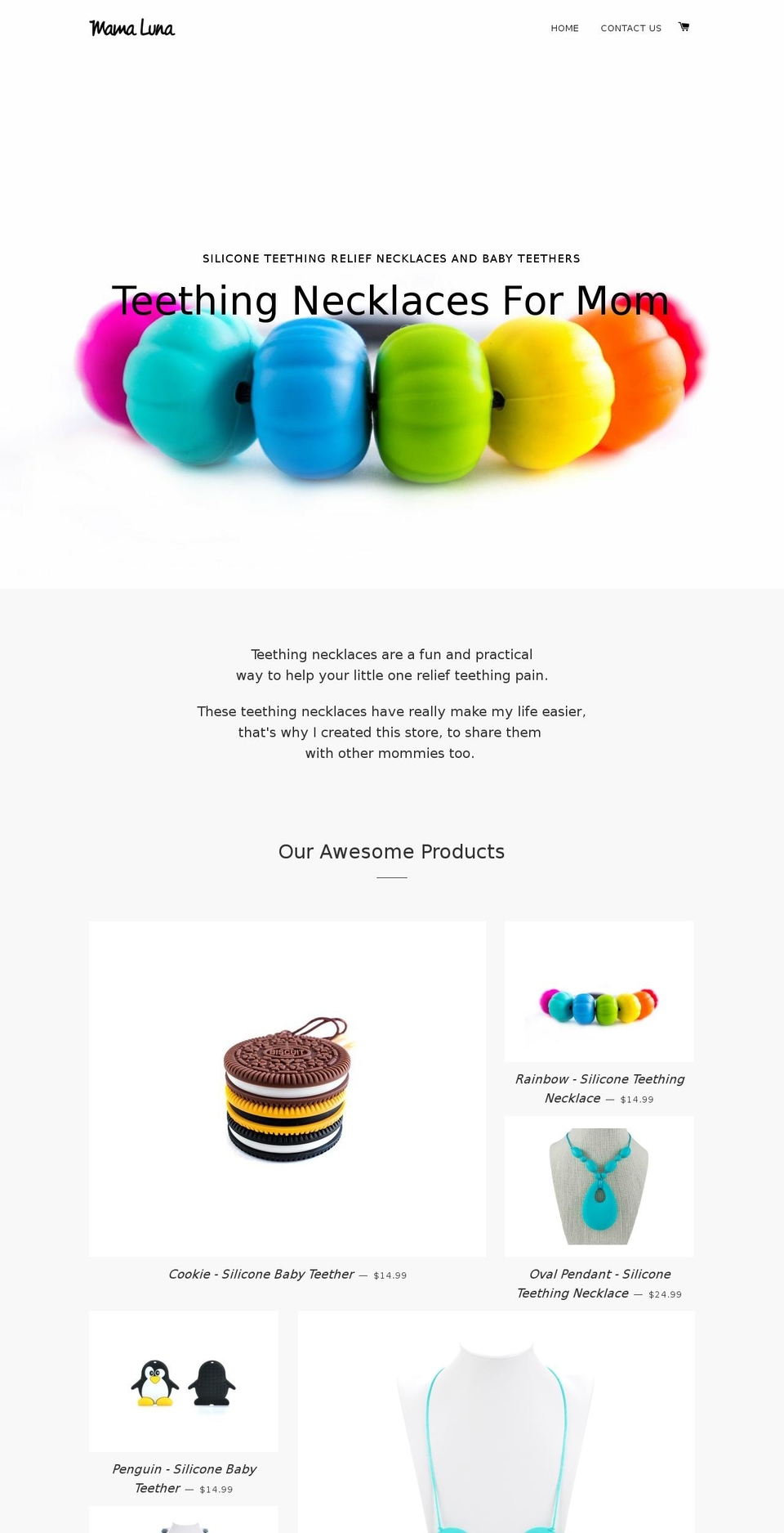 mama-luna.com — Shopify storefront screenshot