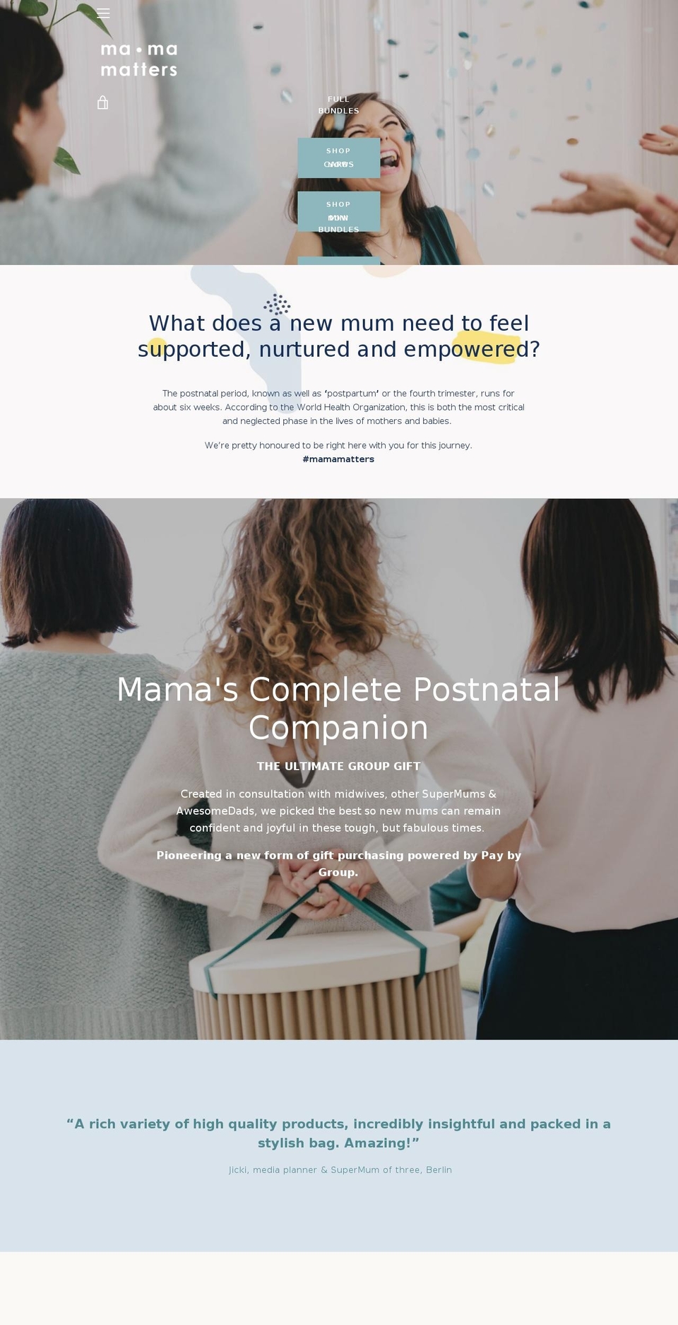 mama-matters.com — Shopify storefront screenshot