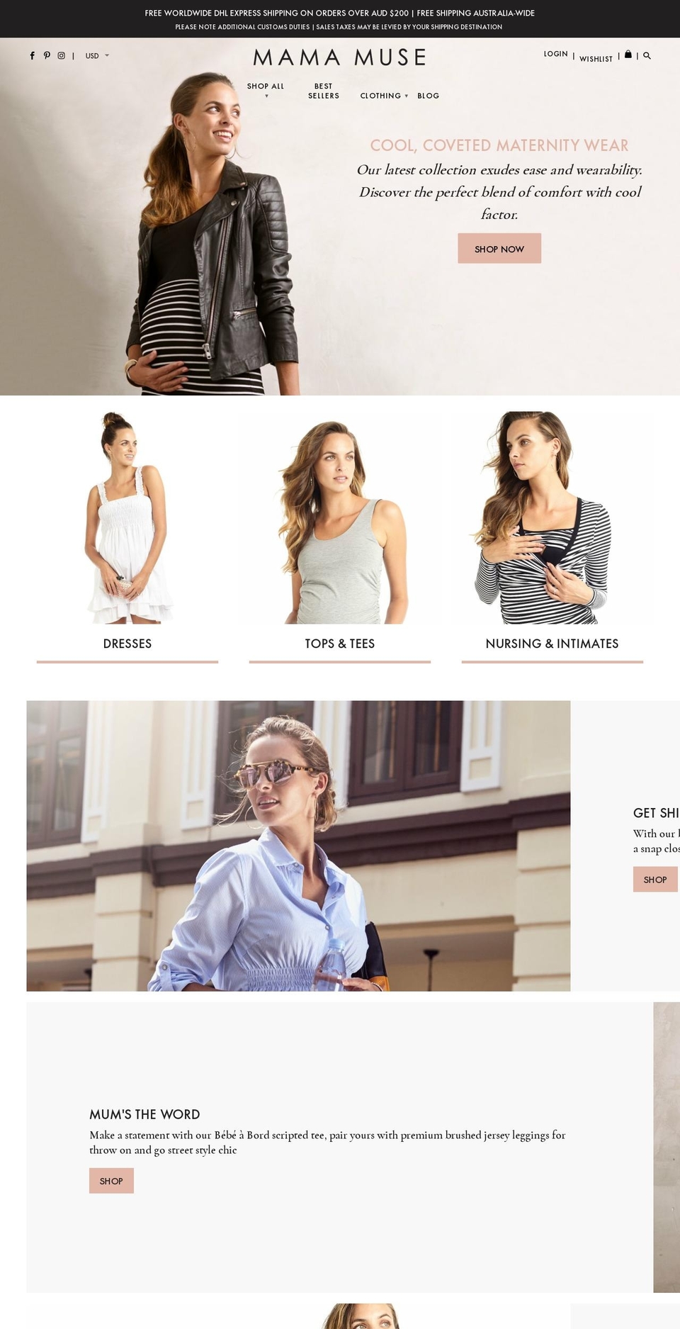 mama-muse.com shopify website screenshot