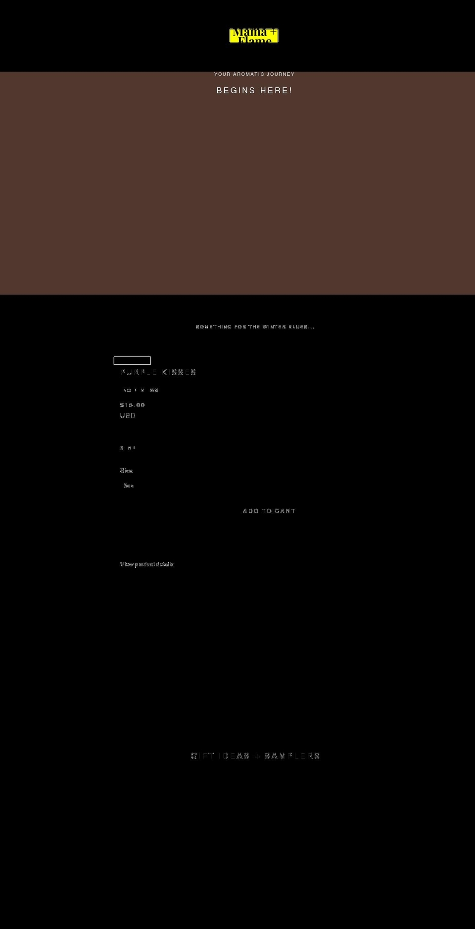 mamaandflame.com shopify website screenshot