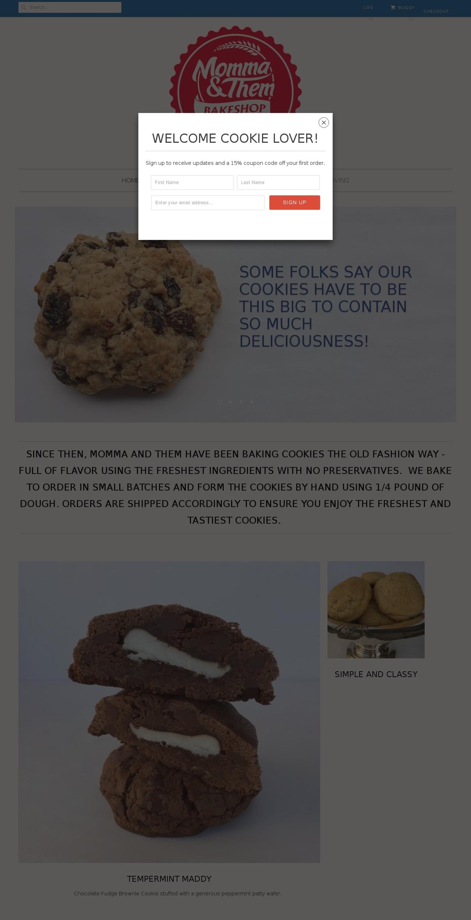 mamaandthem.com — Shopify storefront screenshot