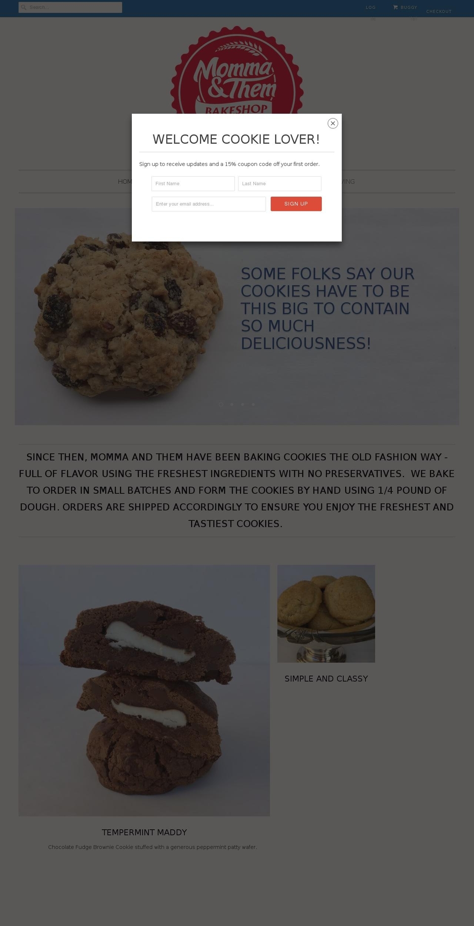 mamaandthembakeshop.com shopify website screenshot