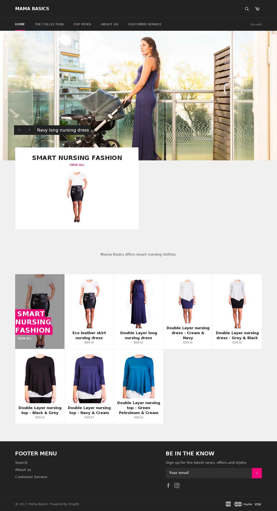 mamabasics.com shopify website screenshot