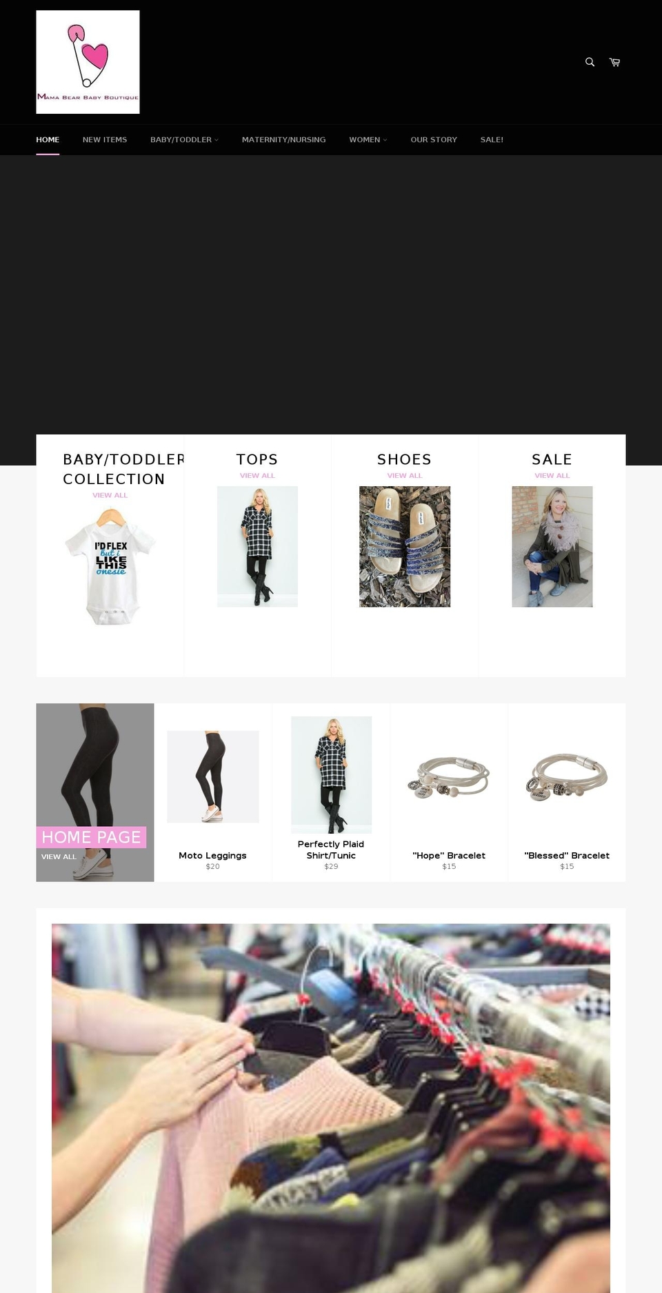 mamabearbabyboutique.com — Shopify storefront screenshot