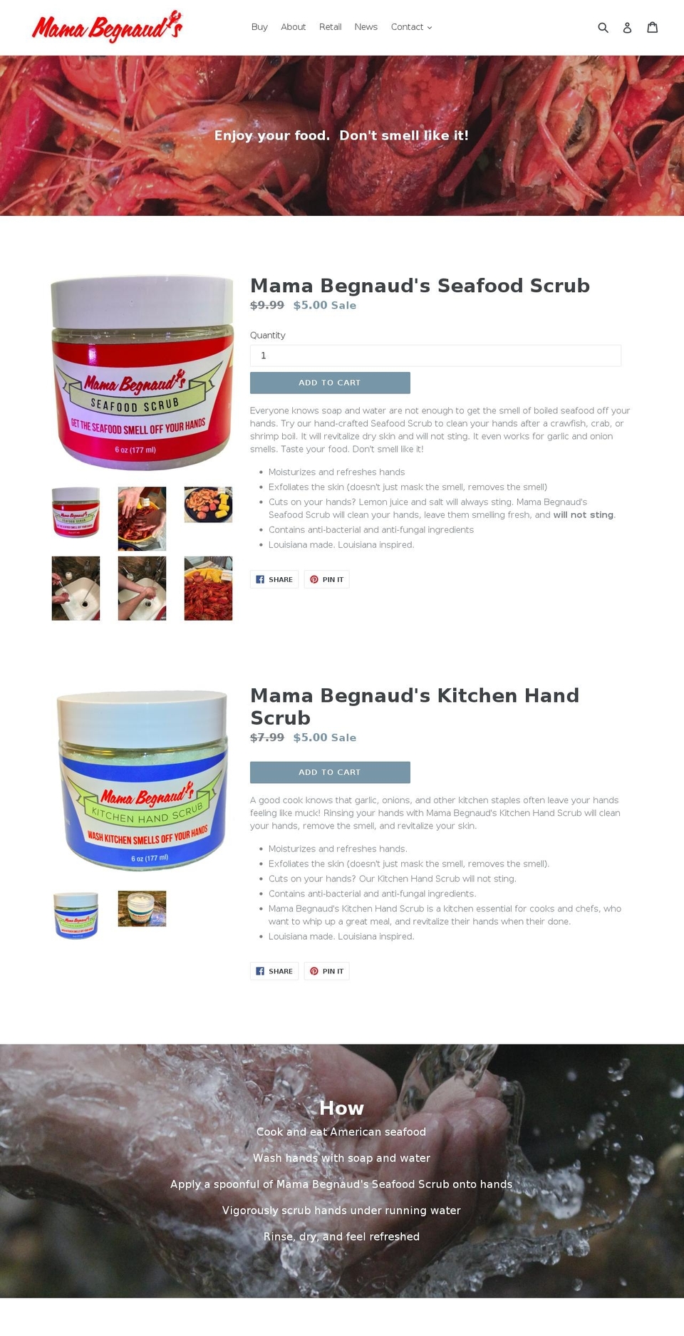 mamabegnauds.com — Shopify storefront screenshot