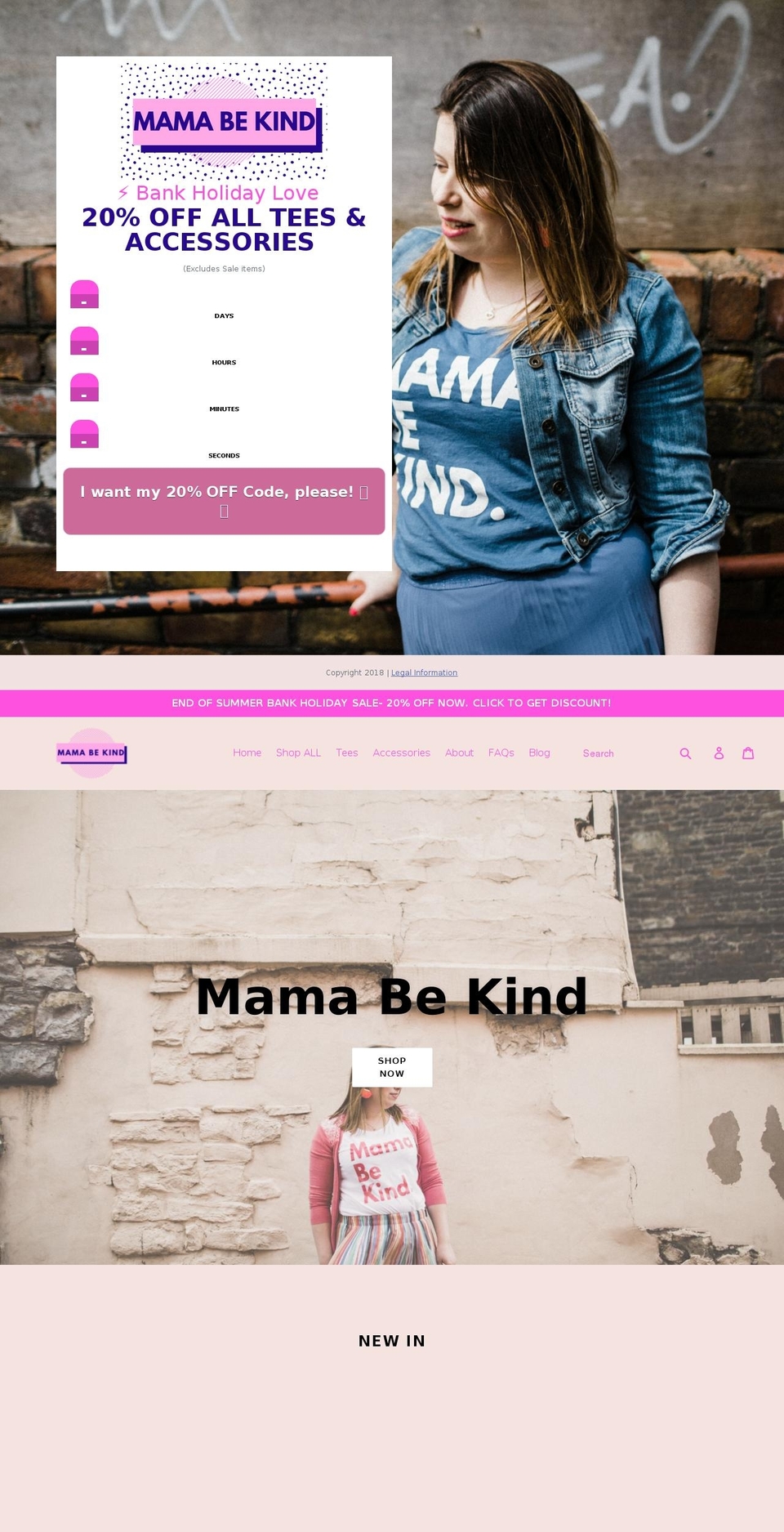 mamabekind.co.uk shopify website screenshot