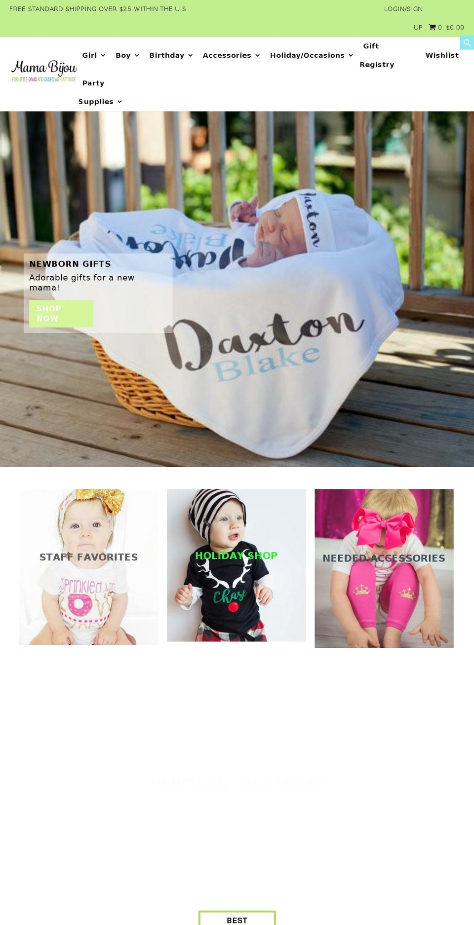 mamabijou.com — Shopify storefront screenshot