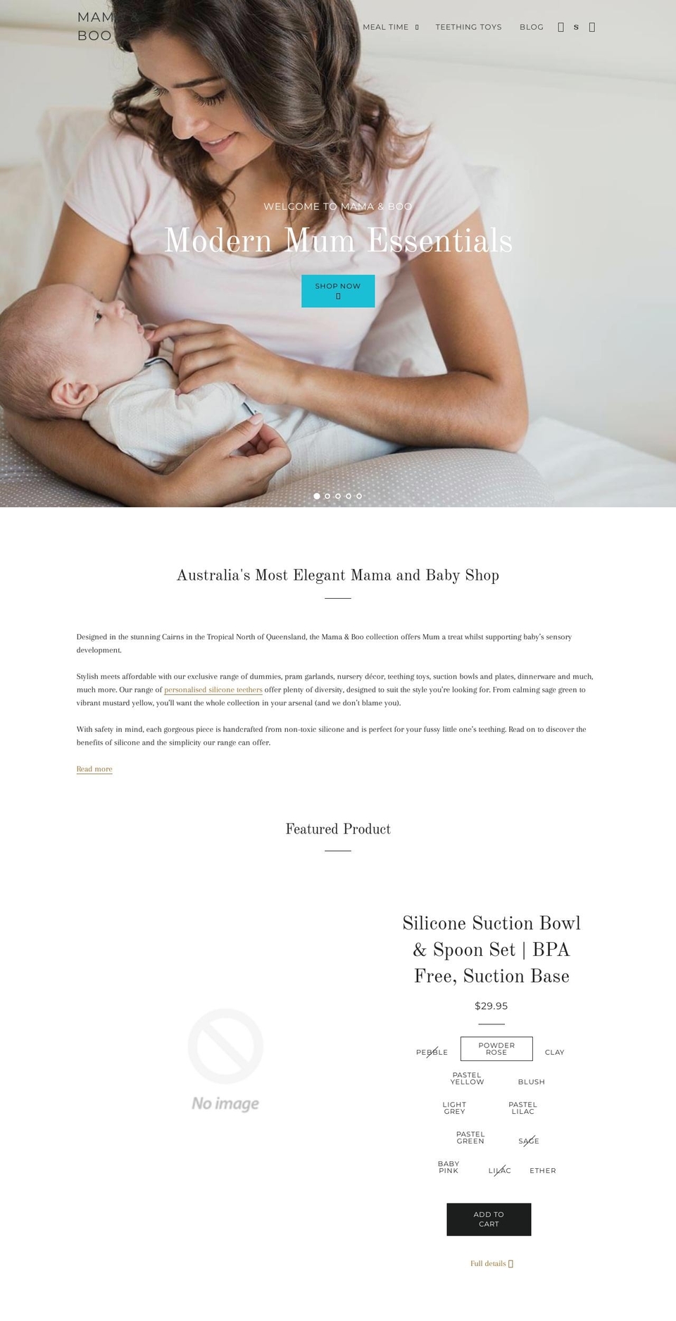 mamaboo.com.au shopify website screenshot