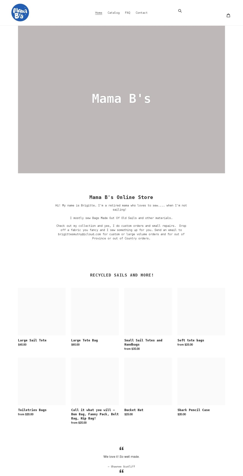 mamabstore.com shopify website screenshot
