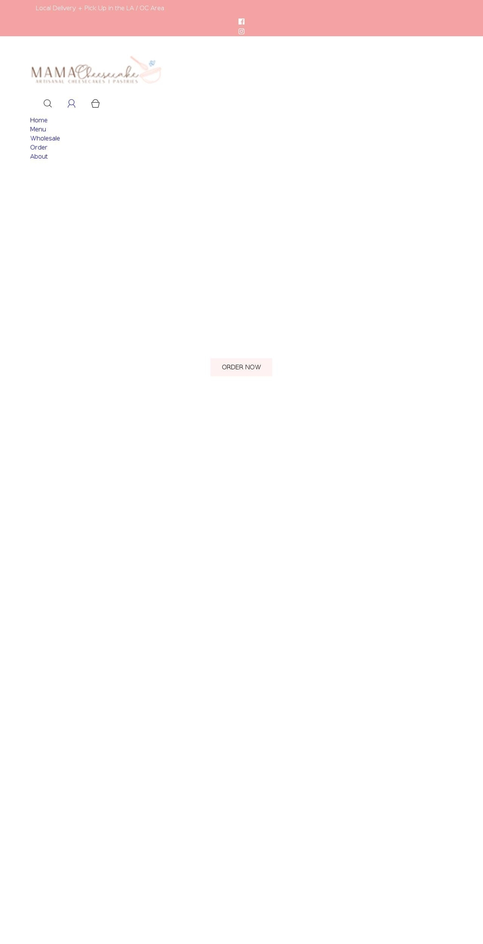 Fresh with Installments message Shopify theme site example mamacheesecake.com