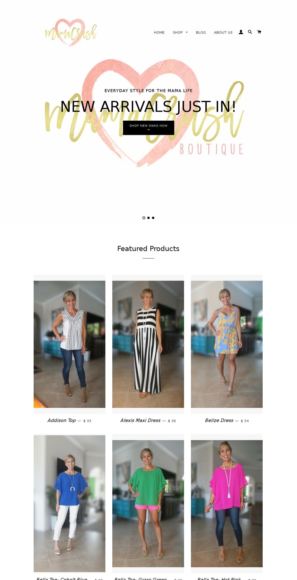 mamacrushboutique.com — Shopify storefront screenshot