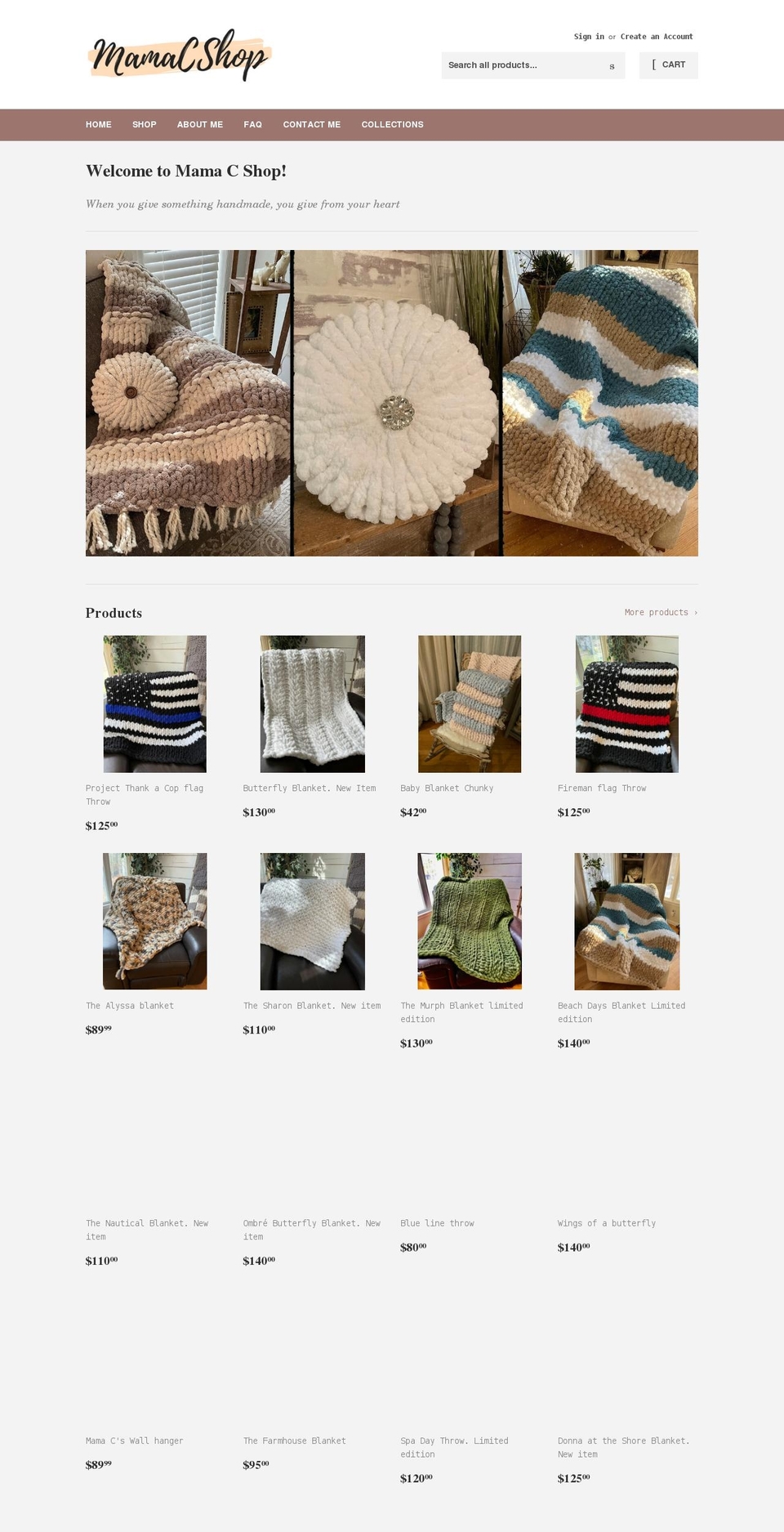 mamacshop.com shopify website screenshot