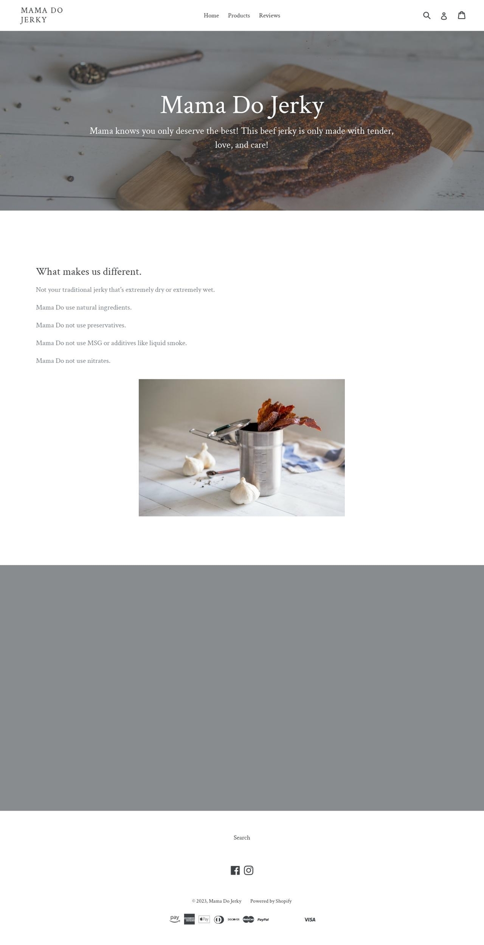 mamadojerky.com — Shopify storefront screenshot