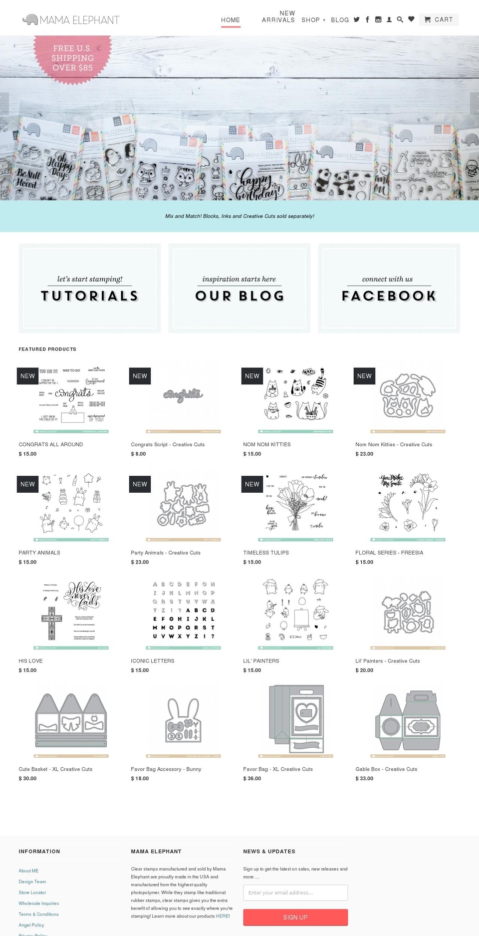 mamaelephant.com shopify website screenshot