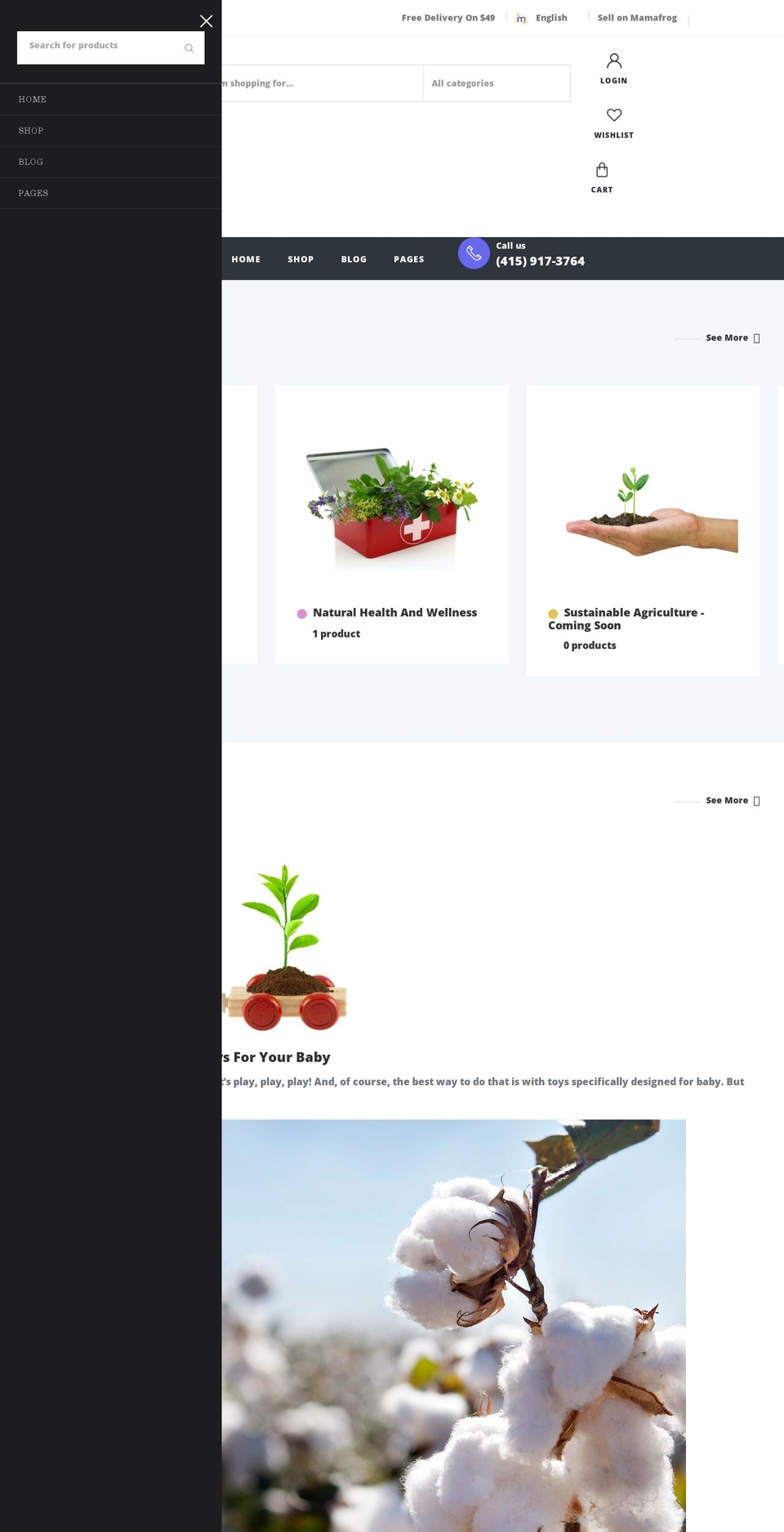 mamafrog.com shopify website screenshot