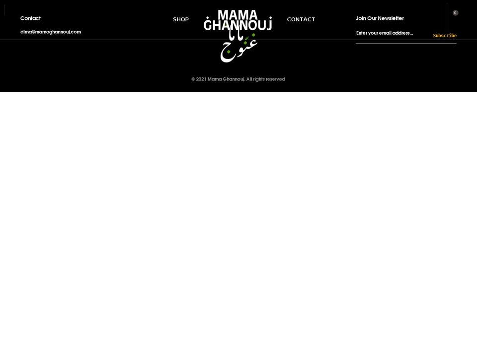 mamaghannouj.com shopify website screenshot