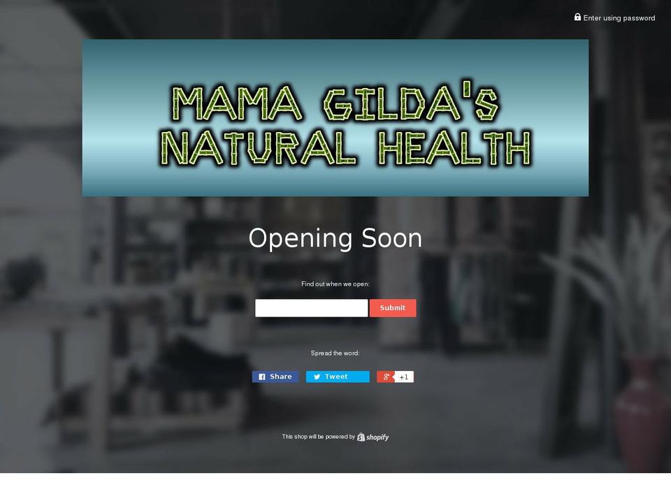 mamagildasnaturalhealth.com — Shopify storefront screenshot