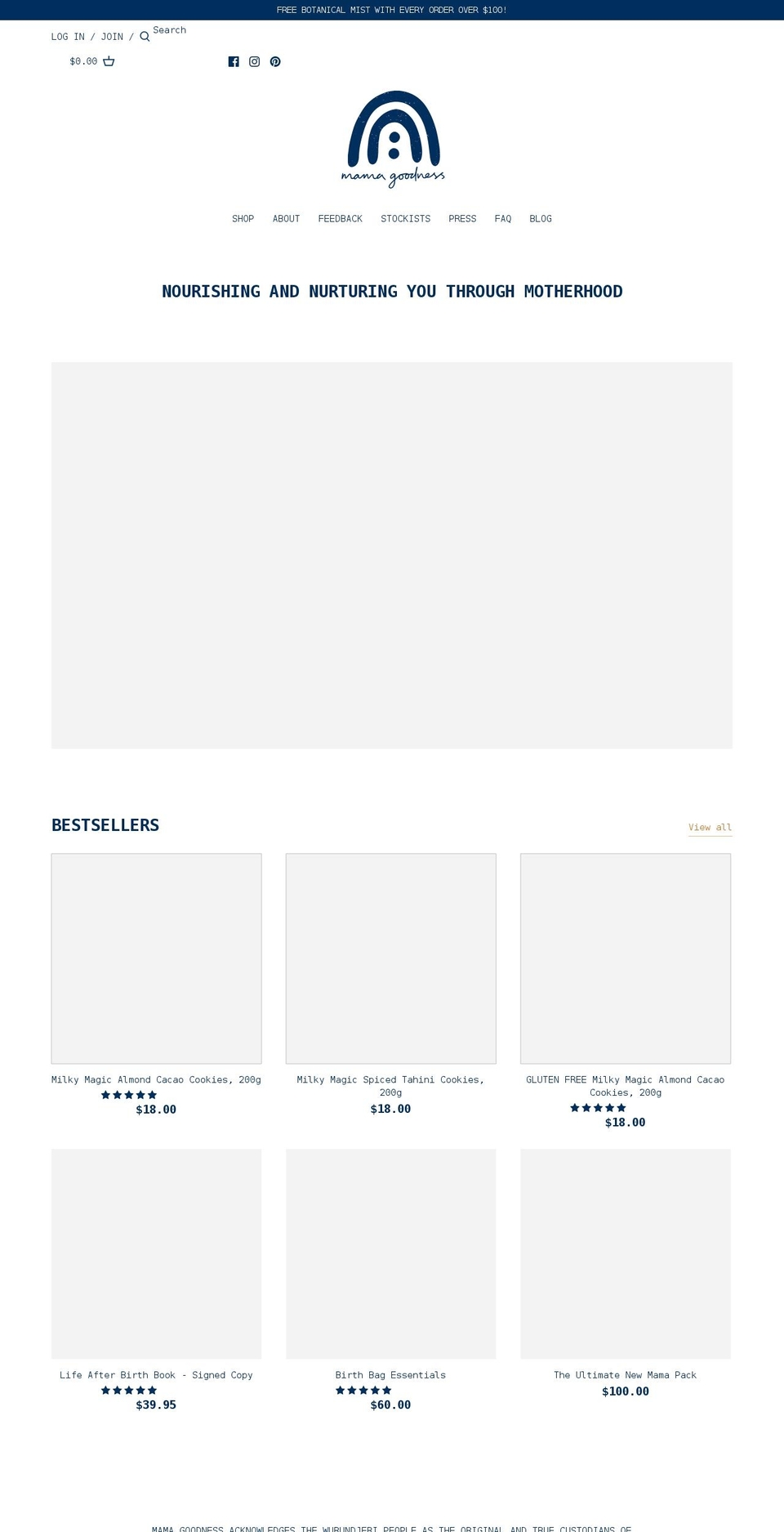 mamagoodness.com.au shopify website screenshot