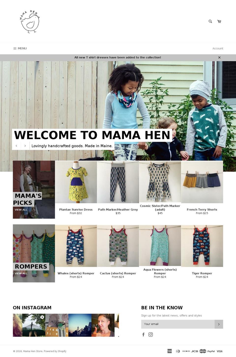 mamahenspage.com — Shopify storefront screenshot